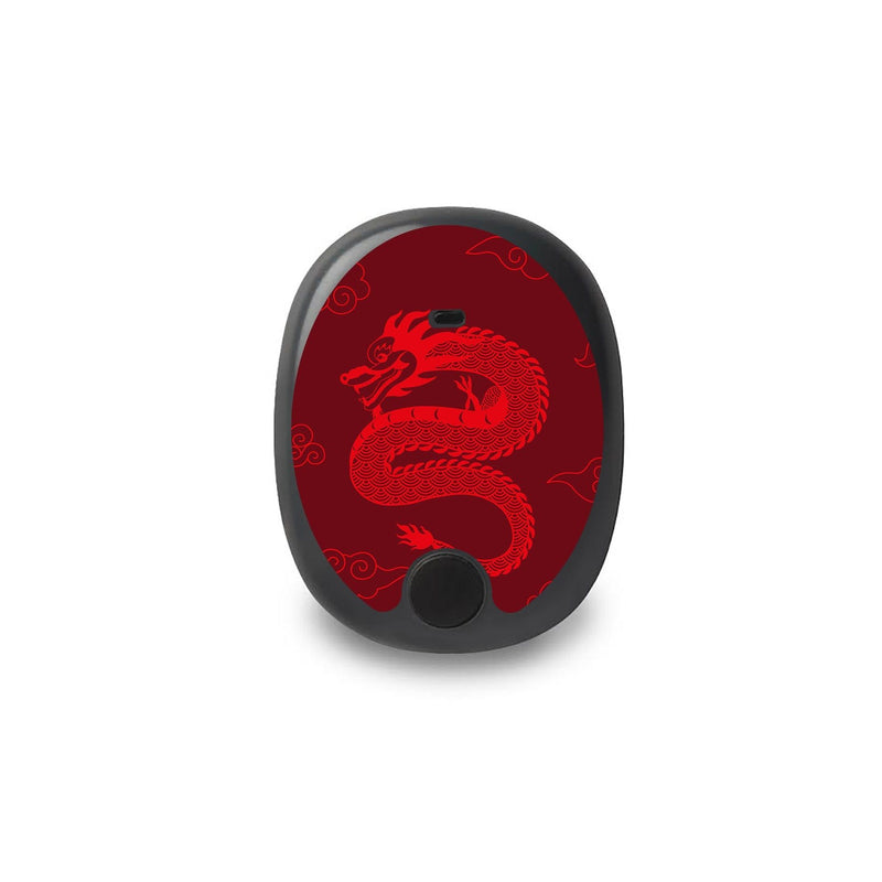Peelz Year of the Dragon Eversense Smart Transmitter Peelz/Stickers Dark Red