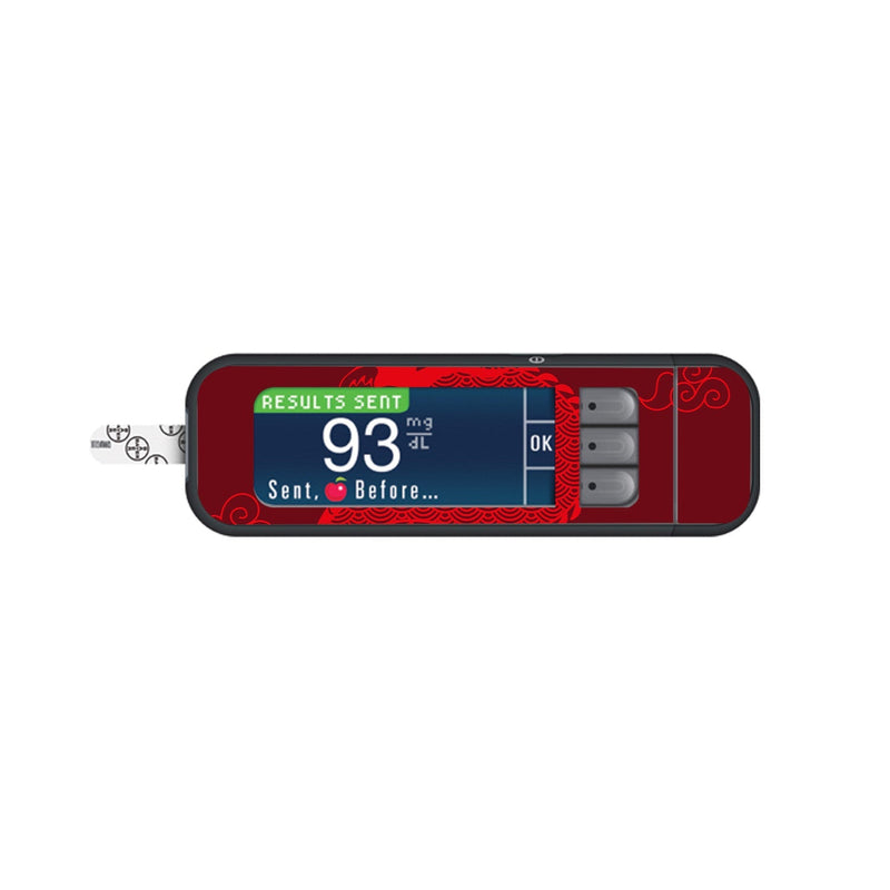 Peelz Year of the Dragon Sticker for Bayer Contour Next Glucometer Peelz/Stickers White Smoke