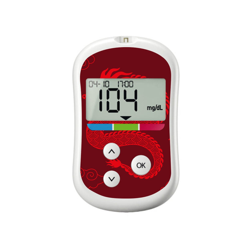 Peelz Year of the Dragon for OneTouch Verio Flex Glucometer Peelz/Stickers White Smoke