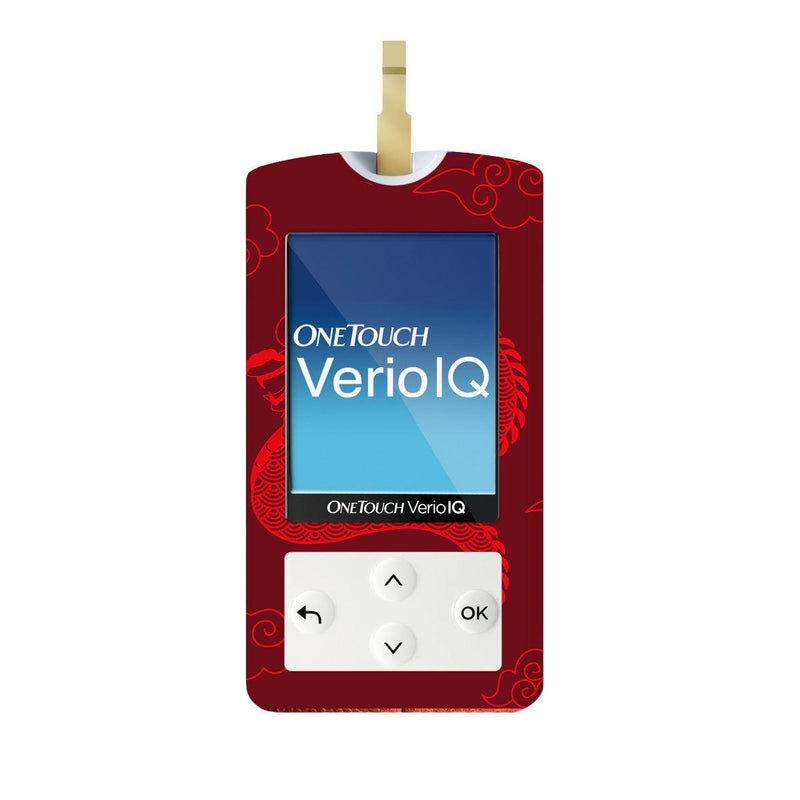 Peelz Year of the Dragon for OneTouch Verio IQ Glucometer Peelz/Stickers White Smoke