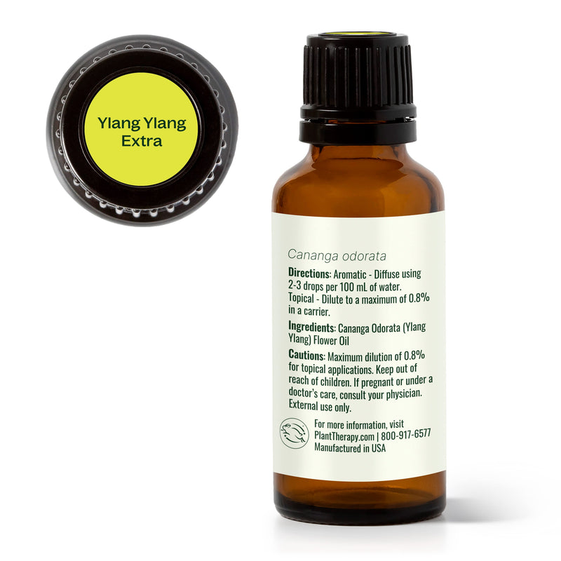 Plant Therapy Ylang Ylang Extra Essential Oil Essential Oil White Smoke 10 mL,30 mL