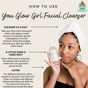Lizzie's All-natural Products You Glow Girl Facial Cleanser Lavender 8 oz,2 oz. Travel Size