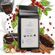 Lifeboost Coffee Hazelnut Flavored Coffee White Smoke Whole Bean / 1,Whole Bean / 3,Whole Bean / 6,Ground / 1,Ground / 3,Ground / 6