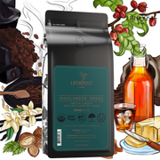 Lifeboost Coffee Highlander Grogg Flavored Coffee White Smoke Whole Bean / 1,Whole Bean / 3,Whole Bean / 6,Ground / 1,Ground / 3,Ground / 6