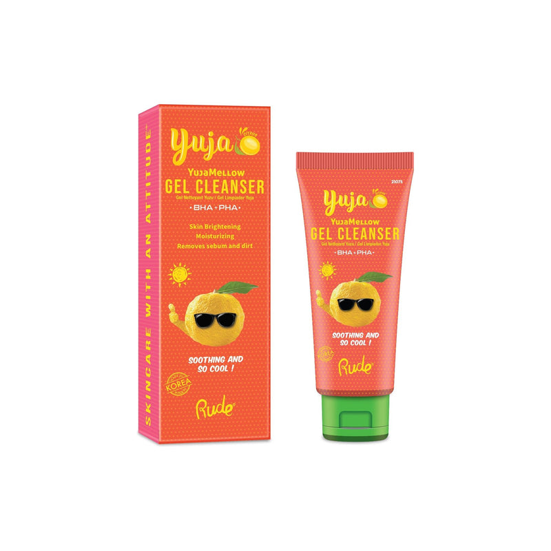 Rude Cosmetics YujaMellow Gel Cleanser Paper Display, 12pcs Wholesale Set Tomato