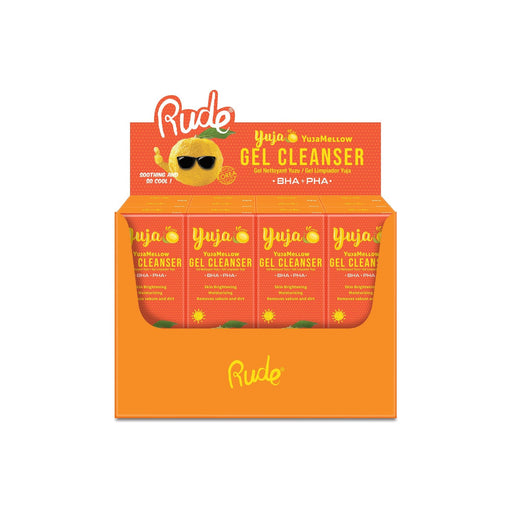 Rude Cosmetics YujaMellow Gel Cleanser Paper Display, 12pcs Wholesale Set Tomato