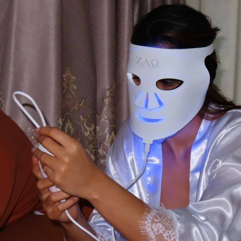 ZAQ Skin & Body Noor 2.0 Pro Light Face Mask: 1072nm Deep Infrared, Red & Blue Light (2026) Dim Gray