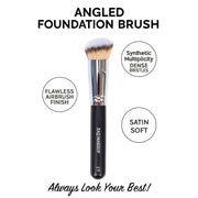 ZAQ Skin & Body ANGLED ROUNDED FOUNDATION BRUSH Make Up White Smoke