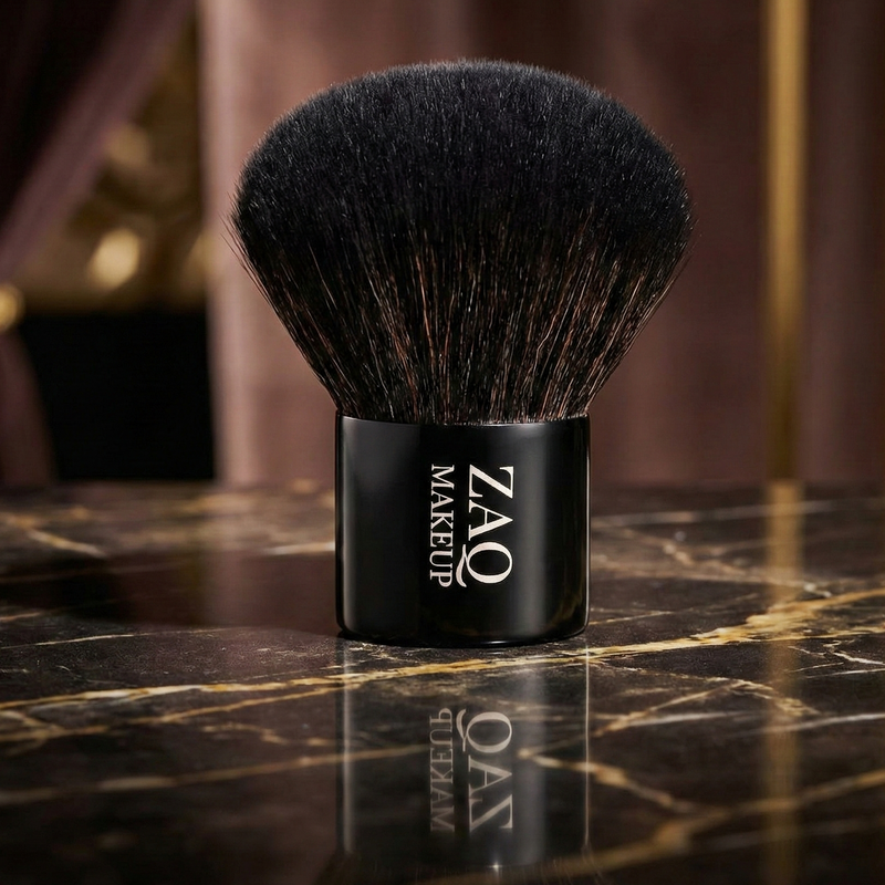 ZAQ Skin & Body Synthetic Buffer Kabuki Brush Black