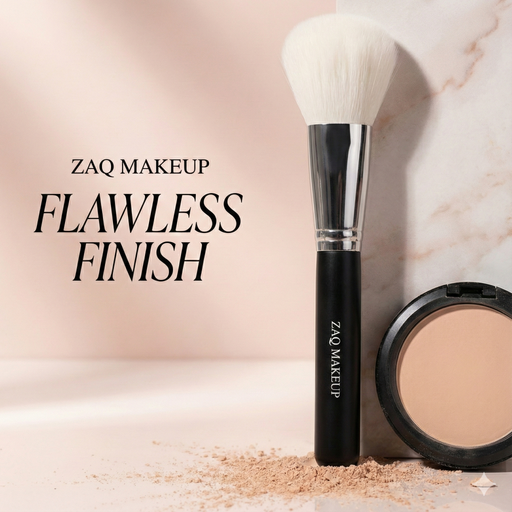 ZAQ Skin & Body Large Flat Blush Powder Brush Make Up Light Gray