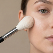 ZAQ Skin & Body ROUND HIGHLIGHT BRUSH Make Up Rosy Brown