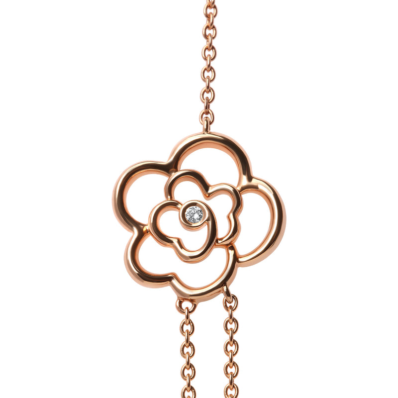 Bids.com 18K Rose Gold 1/2 Cttw Diamond and Freshwater Pearl Double Strand Station Necklace  (G-H Color, SI1-SI2 Clarity) - Adjustable up to 16" to 20" Necklaces White Smoke Rose.Gold / 18