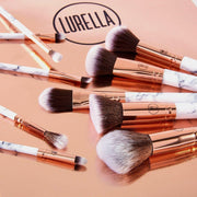 Lurella Cosmetics Deluxe Marble Brush Set Brush Set Tan Black,Pink,White