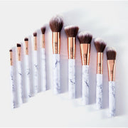 Lurella Cosmetics Deluxe Marble Brush Set Brush Set Light Gray Black,Pink,White