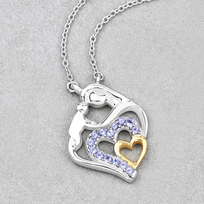 Bids.com 0.28 Carat Genuine Tanzanite .925 Sterling Silver Pendant Pendants Gray size 18.00