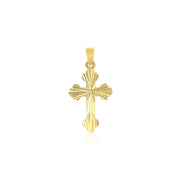 Bids.com 14k Tri Color Gold Cross Pendant Pendants White Smoke Tri-Color Gold