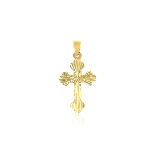 Bids.com 14k Tri Color Gold Cross Pendant Pendants White Smoke Tri-Color Gold