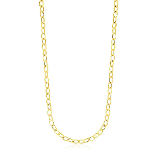 Bids.com 14k Yellow Gold Cable Chain Style Polished Necklace Necklaces White Smoke 18 / Yellow Gold