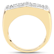 Bids.com 14K Yellow Gold Plated 0.19 Carat Genuine White Diamond .925 Sterling Silver Ring Rings White Smoke size 9.00,size 11.00,size 6.00,size 7.00,size 8.00,size 10.00