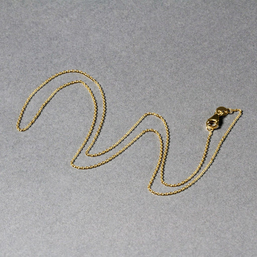 Bids.com 10k Yellow Gold Oval Cable Link Chain (0.97 mm) Necklaces Dark Gray 18 / Yellow Gold