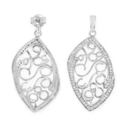 Bids.com 0.73 Carat Genuine White Diamond .925 Sterling Silver Earrings Earrings White Smoke