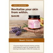 Mom’s Tallow Avocado Tallow Body Butter (8 oz) Seashell UNSCENTED,Classic- Lavender & Tea Tree