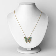 Bids.com 2.60 Carat Genuine Emerald and White Zircon .925 Sterling Silver Necklace Necklaces Lavender