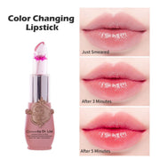 EpiLynx Color-Changing Flower Lip Gloss – Vegan, Gluten-Free, Hydrating Lip Balm Light Pink pink flower #1,rose flower #2,red flower #3,yellow flower #4,green flower #5,purple flower #6