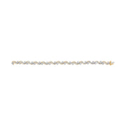 Bids.com 10k Yellow Gold 3.00 Cttw Round-Cut and Baguette-Cut Floral Link 7.25" Bracelet (I-J Color, I1-I2 Clarity) Bracelets Lavender Yellow.Gold / 7.25