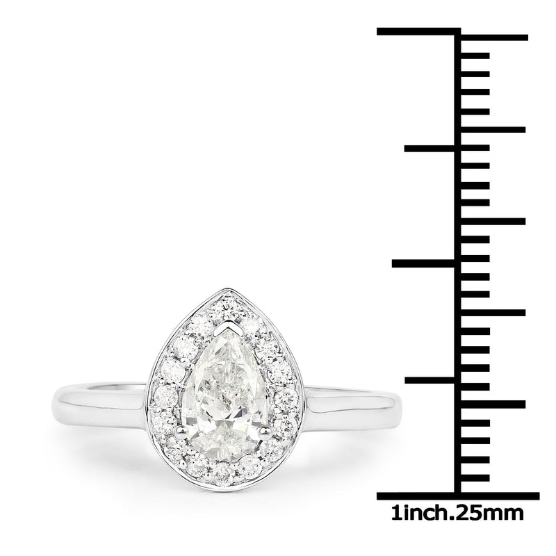 Bids.com 14K White Gold 0.70 Carat Genuine White Diamond Ring Rings White Smoke size 7.00,size 6.00,size 8.00