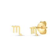 Bids.com 14k Yellow Gold Scorpio Stud Earrings Earrings White Smoke Yellow Gold