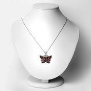 Bids.com 4.90 Carat Genuine Garnet .925 Sterling Silver Pendant Pendants White Smoke