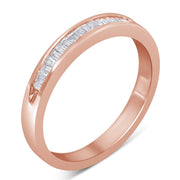 Bids.com 10K Rose Gold over .925 Sterling Silver 1/5 Cttw Diamond Channel-Set Stackable Band Ring (H-I Color, I1-I2 Clarity) - Size 6 3/4 Rings White Smoke 7.25 / Rose.Sterling Silver,7 / Rose.Sterling Silver,6.75 / Rose.Sterling Silver