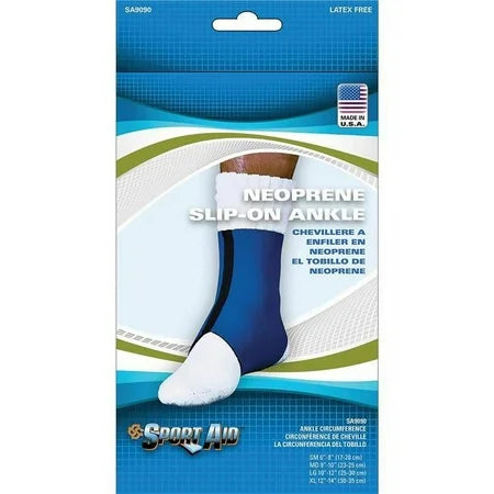 Sport Aid Sportaid Ankle Brace Neoprene Blue Medium 1 Ankle Supports Alice Blue