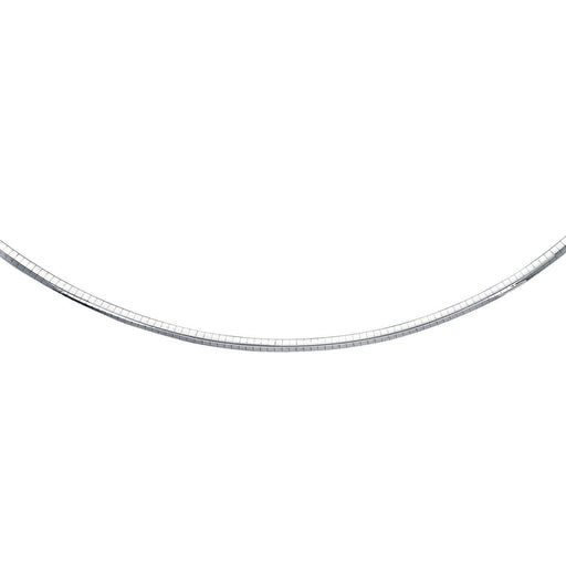 Bids.com 14k White Gold Chain in a Classic Omega Design (4 mm) Necklaces White Smoke 16 / White Gold,18 / White Gold,20 / White Gold