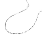 Bids.com 2.5mm 14k White Gold Pendant Chain with Textured Links Necklaces White Smoke 16 / White Gold,18 / White Gold,20 / White Gold,24 / White Gold