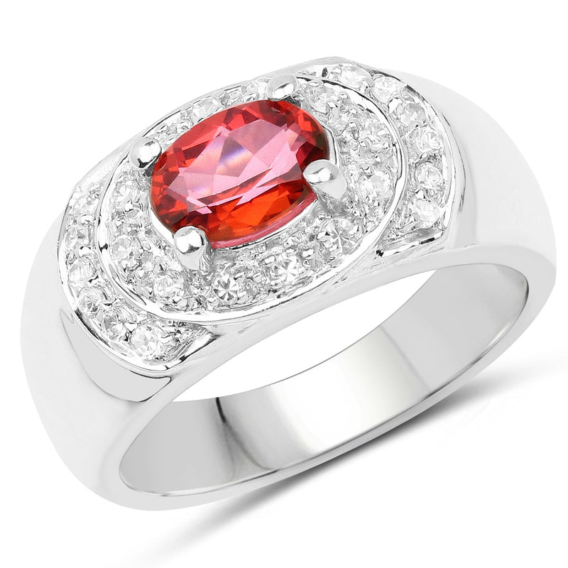 Bids.com 1.37 Carat Genuine Pink Topaz and White Cubic Zirconia .925 Sterling Silver Ring Rings White Smoke size 5.00,size 11.00,size 6.00,size 6.50,size 7.00,size 8.00,size 9.00