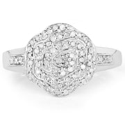Bids.com 14K Yellow Gold Plated 0.29 Carat Genuine White Diamond .925 Sterling Silver Ring Rings White Smoke size 6.00,size 7.00,size 8.00
