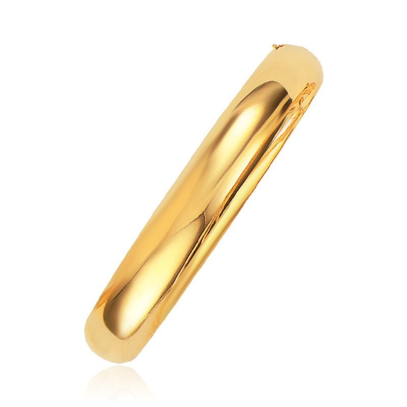 Bids.com Classic Bangle in 14k Yellow Gold (10.0mm) Bracelets White Smoke 7 / Yellow Gold,8 / Yellow Gold