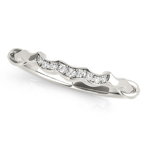 Bids.com 14k White Gold Scallop Wedding Band (1/20 cttw) Rings White Smoke 3 / White Gold,3.5 / White Gold,4 / White Gold,4.5 / White Gold,5 / White Gold,5.5 / White Gold,6 / White Gold,6.5 / White Gold,7 / White Gold,7.5 / White Gold,8 / White Gold,8.5 / White Gold,9 / White Gold