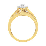 Bids.com 10K Yellow Gold 1/2 cttw Diamond Cluster Cocktail Ring (J-K Clarity, I1-I2 Color) - Size 7 Rings White Smoke 7 / Yellow.Gold,8 / Yellow.Gold,9 / Yellow.Gold,6 / Yellow.Gold