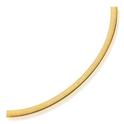 Bids.com 6.0mm 14k Two Tone Gold Reversible Omega Necklace Necklaces White Smoke 16 / Two-Tone Gold,17 / Two-Tone Gold,18 / Two-Tone Gold,20 / Two-Tone Gold