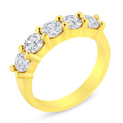 Bids.com 14K Yellow Gold Plated .925 Sterling Silver 1 1/2 Cttw Shared Prong Set Brilliant Round-Cut Diamond Anniversary or Wedding Band Ring (K-L Color, SI2-I1 Clarity) - Size 7 Rings White Smoke 7 / Yellow.Sterling Silver,8 / Yellow.Sterling Silver,6 / Yellow.Sterling Silver,9 / Yellow.Sterling Silver