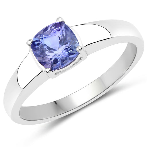 Bids.com 1.05 Carat Genuine Tanzanite .925 Sterling Silver ring Rings White Smoke size 6.00,size 7.00,size 9.00,size 5.00,size 8.00,size 10.00,size 5.50,size 6.50