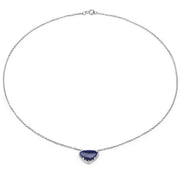 Bids.com 3.92 Carat Genuine Blue Aventurine .925 Sterling Silver Pendant Pendants White Smoke
