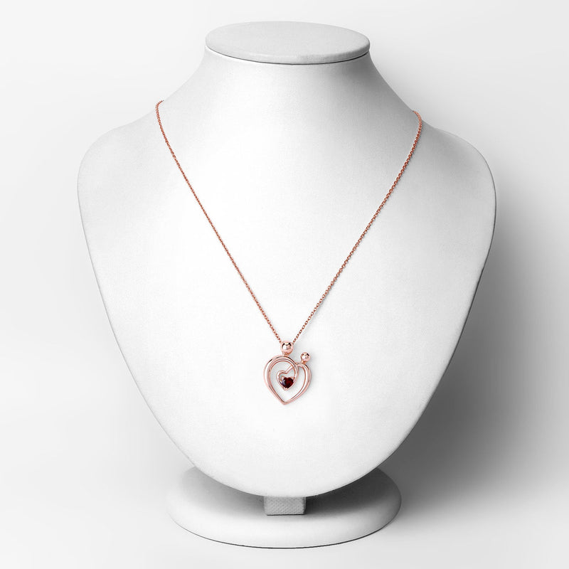 Bids.com 0.32 Carat Genuine Garnet .925 Sterling Silver Pendant Pendants White Smoke size 18.00
