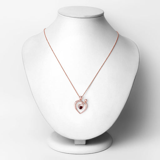 Bids.com 0.32 Carat Genuine Garnet .925 Sterling Silver Pendant Pendants White Smoke size 18.00