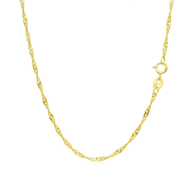 Bids.com 10k Yellow Gold Singapore Chain 1.5mm Necklaces White Smoke 16 / Yellow Gold,18 / Yellow Gold,20 / Yellow Gold,24 / Yellow Gold