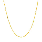 Bids.com 14k Yellow Gold Diamond-Cut Alternating Bead Chain 1.2mm Necklaces White Smoke 16 / Yellow Gold,18 / Yellow Gold,20 / Yellow Gold,One / Yellow Gold