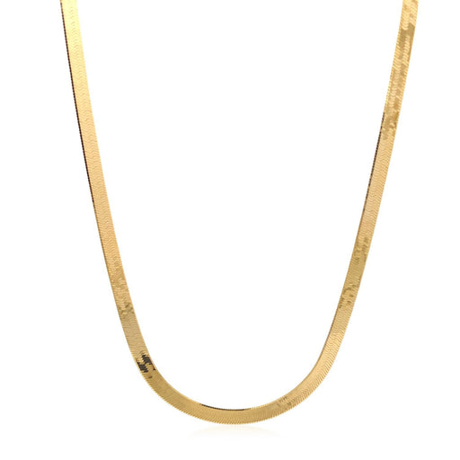 Bids.com 4.0mm 14k Yellow Gold Super Flex Herringbone Chain Necklaces White Smoke 16 / Yellow Gold,18 / Yellow Gold,20 / Yellow Gold,24 / Yellow Gold
